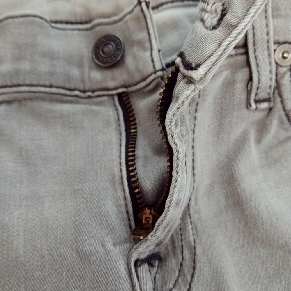 7 For All Mankind Jeans Womens 24 Gray The‎ Skinny Stretch Denim Five Pocket - Picture 7 of 11